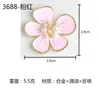 Pendant Necklaces Wholesale 40PCs 29 30MM Gold Tone Plated Alloy Pearl Core Enamel Flowers Button Charm Sticker Craft Oil Drop Floral