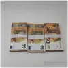 Autres fournitures de fête festives Fake Money Banknote 10 20 50 100 200 500 Euros Réaliste Toy Bar Props Copie Monnaie Film Fauxbillet Dhf1Y1BS6