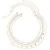 Belts 4Pcs Belly Waist Chain Multilayer Metal Chains Body Jewelry Beach Summer Accessory Belt For Women And Girls