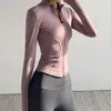 Kvinnor Aktiva uppsättningar Aligta Lu Lemens Kvinnors yoga Långa ärmar Solid Color Nude Sports Shaping Midja Tight Fitness Löst jogging sportkläder