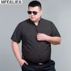 Chemises habillées pour hommes Printemps été hommes chemise formelle à manches courtes chemise de bureau grande taille 9XL 10XL 12XL 14XL poches robe d'affaires chemise de mariage 54 56 230201