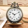 Pocket Watches Vintage Quartz Watch for Men U.S Marine Corps Boys Flower Carving Pendant Chain Teens