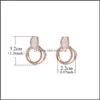 HOOP HUGGIE CRYSTAL EARRINGSHINESTONE 3 CIRCLE EARRING SIMPLE GOLD PLATED 귀 우아한 달콤한 한국 디자인 드롭 DEL OTPSQ