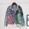 Vestes pour femmes Wenfly femmes vêtements Streetwear mode Denim broderie veste femme court diamants gland Jean vêtements d'extérieur