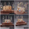 Pinces à cheveux Barrettes Forseven Long Tassel Phoenix Coronet Perles Simated Diadèmes Et Couronnes Bandeaux Bâtons Bijoux De Mariage Chinois Dhzgp