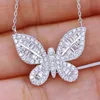 Pendentif Colliers CAOSHI Délicat Papillon Collier Pour Femmes De Luxe Incrusté Cristal Zircone Pierre Mode De Mariage Bijoux Cadeau