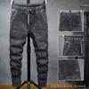 Erkekler Kot Sonbahar Kalın Artı Boyut Siyah Streç düz-bacak pantolonları gevşek pantolonlar büyük erkekler giyim1 naom22