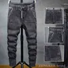 Jeans masculin automne épais plus taille noire extension pantalon à jambes droites pantalon lâche grand homme vêtements1 naom22