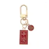 Keychains Chinese Character Alloy Keychain Blessing Words Mobile Phone Chain Bag Pendant Creative Peace And Good Far Small Gift