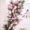 Fleurs décoratives Couronnes Rose Fleur De Cerisier Artificielle Haute Simulation Sakura Branches D'arbres Pour Le Printemps Maison De Mariage Décor Faux Plantes B