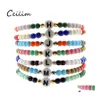 Bangle Boho Acrylic Bead Bracelet Custom Jewelry Mticolor Handmade Letter Initial Bracelets Summer Beach Drop Delivery Otnrn