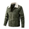 Vestes pour hommes veste en laine d'agneau hommes hiver épais polaire chaud mince militaire décontracté manteaux Cardigan couleur unie vêtements