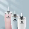 30 Unzen Tassen Wasserflaschen Strohbecher Wärme -Konservierung Paar Einfaches Edelstahl -Auto große Kapazität Männliche und weibliche Studenten