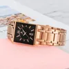 Wristwatches Montre Femme 2023 WWOOR Women Dress Bracelet Watches For Womens Fashion Square Quartz Clocks Laides Luxury Rose Gold Wrist Watc