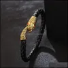 Charme Bracelets En Cuir Pour Femmes Accessoires Bijoux De Mode Cowe Hommes Enroulement Tête De Serpent Hommes Bracelet Drop Delivery Dh9Dw