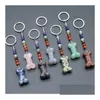 Keychains Lanyards Colorf Carving Engraved Bone Nyckelringar 7 Färger Chakra Pärlor Kedjor Stone Charms Healing Crystal Keyrin Dhgarden Dhzks