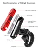 s 5 LED USB Charging Tail Bicycle Safety Cycling Warning Rear Lamp Large Battery Long Service Life Outdoor Bike Light 0202