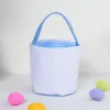 Autres fournitures de fête festives Fournitures de fête Sublimation Blank DIY Sac cadeau de Pâques Paniers Sacs Célébration Pochette de rangement de Noël Sac à main pour enfants Chasse Bonbons