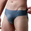 Onderbroek ijs zijde naadloze heren ondergoed briefs zomer transparante ultra dunne sexy ademende snel drogende shorts