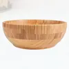 Cuencos para ensalada, cuencos de madera para servir frutas, vajilla para ensaladas, mezcla de frutas, cocina, aperitivos decorativos, almacenamiento redondo grande de Bambú