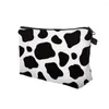 Cosmetic Bags 3D Printed Cow Bag Female Ins Wind Super Fire Print Storage