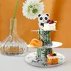 Ustensiles de cuisson Jetable Motif Panda Gâteau Plateau Multicouche Dessert Titulaire Présentoir