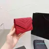 High-End Designer Wallet Womens Shopping Bag 6 Card Holder Ladies Coin Purses Flap Pl￥nb￶cker Fashion All-Match Plain Purse Luxury Clutch Envelope P￥sar