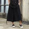 Men's Pants Men's Yamamoto Style Linen Contracted Japanese Leg Drawstring Design Loose Casual Knickerbockers