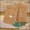 Pendentif Colliers Amitié Couples Alliage De Métal 2pcs / Set Amour Coeur Papillon Sœurs Amis Collier Femmes Homme Chanceux Souhait Bijoux Dh6Lr