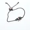 Länkarmband mode smycken färgglada kubiska zirkoniummyror design justerbart armband för kvinna toppkvalitet S601 -kedja