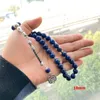 Strand Beaded Strands Tasbih Hommes Gemstone Lapis Lazuli Islamique Chapelet Musulman Paryer Perles Arabe Misbaha Bracelets Eid Cadeau Ramadan