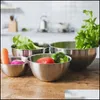 Bowls Stainless Steel Mixing For Salad Cooking Bakeeasy To Clean Drop Delivery Home Garden Kitchen Dining Bar Dinnerware Dhetw