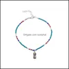 Lien Chaîne Colorf Perle Ananas Bracelets De Cheville Pour Les Femmes Bohême Charme Cheville Bracelet D'été Sandale Cheville Plage Pied Bijoux Cadeaux Drop Otscl