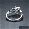 Eheringe Romantische Dame Opal Ring kreativ herzförmig verkaufen Verlobungsgeschenk für Frauen Mädchen fallen liefert Schmuck otnad