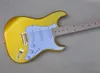 6 strings Gold Electric Guitar met esdoorn fretboard SSS pickups White Pickguard aanpasbaar