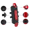 Cykel S LED -säkerhet VARNING Bakre bakljus strålkastare USB -laddningsbar cykelcykel bakljus Lampor Tillbehör 0202