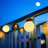 سلاسل 20 LED Cotton Ball String Lights Fairy for Battery أو USB Light Light Indoor Christmas Wedding Decor