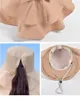 Sombreros de ala ancha Moda Mujer Verano Protección UV Sombrero para el sol Cubo femenino con solapa para el cuello Gorra de playa para viajar al aire libre