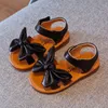 Flickor 2021 Sommarn New Children's Korean Baby Bowknot Soft Bottom Fashion Non-Slip Princess Shoes Sandaler E05104 0202