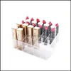 Badkameropslag organisatie 4 stks rooster acryl transparante make -up organizer doos lippenstift nagelboorborte cosmetische sieraden houde dhfnt