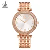Wristwatches Shengke Silver Watches Women Crystal Ladies Quartz Watch 2023 SK Bracelet Montre Drop WristwatchesWristwatches Hect22