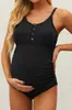 Maternity Swimwears Suspended Cross Back Swimsuit Women Pregnancy s Fashion Bathing Bodysuit 230201