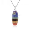 Anhänger Halsketten Chakra Stein Natürliche Regenbogen Edelsteine Anhänger Mond Oval Teardrop Form Für Frauen Schmuck Geschenke Drop Lieferung Dhplz