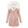 Jaquetas femininas inverno mulheres jaqueta quente médio-longo engrossar outwear senhoras com capuz casaco fino parka algodão-acolchoado jaqueta sobretudo 230202