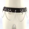 Belts Women Adjustable Chain Belt Sexy Trendy Vintage Punk Hip-hop With Choker Leather Waist For Female Cosplay