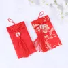 Cadeau cadeau 3pcs exquis style chinois tissu mariage chanceux sac argent année enveloppes rouges poches (motif dragon phoeni