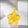 Pendentif Colliers Mode Fivepetal Fleur Riche Artisanat Incrusté Naturel Collier Style Chinois Exquis Dames Drop Delivery Jewelr Dhqhl