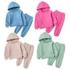 Kleidung Sets Frühling Herbst Kinder Mädchen Kleidung Baby 2 stücke Winter Kinder Pullover Hosen Für Jungen Baumwolle Tops Mit Kapuze anzüge 230202