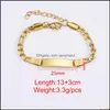 Other Bracelets Personalize Engrave Baby Name Bracelet Stainless Steel Gold Chain Smooth Bangle Adjustable Child Id Saft Jewelry Dro Otvip