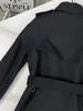 Nova moda Inglaterra design trench coat/algodão à prova d'água de alta qualidade mais jaqueta estilo longo/trincheira de ajuste fino de seios duplos/trincheira na altura do joelho WaterL500 tamanho S-XXL